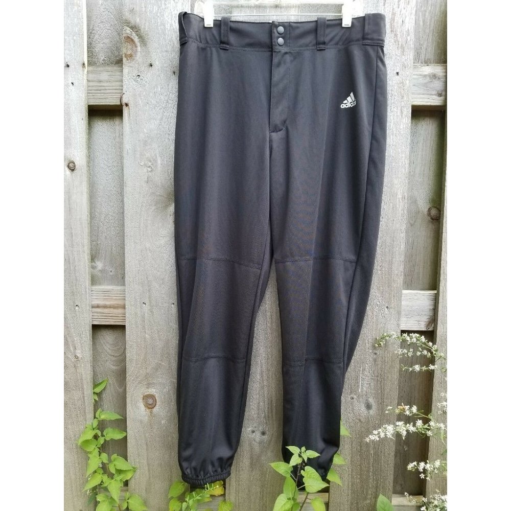 adidas Mens Climalite Baseball Pants Large Training Black Athletic
